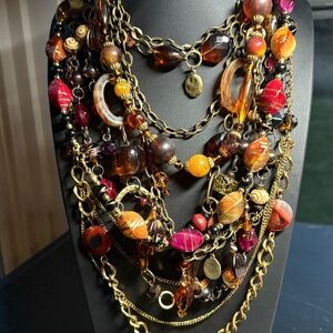 Vintage Retro Boho Beaded Necklaces - Lot of 6